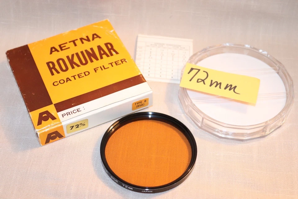 New Vtg Rokunar 72mm 85B Warm FILTER Japan 72mm 85B Conversion/Light Balanc MINT - Image 3 of 4