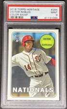 2018 Topps Heritage Victor Robles RC Color Swap PSA 9 #284