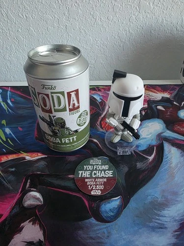 Boba Fett Star Wars Funko Soda White Armor CHASE 🔥(1/2500 LE)