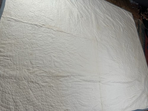Vtg 30's Applique Antique Quilt Hand Made Flower Vintage 78x93 - Picture 10 of 13
