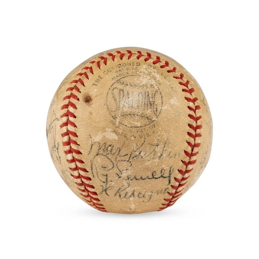 Béisbol automático firmado por el equipo de los Piratas de Pittsburgh 1944 con certificado de autenticidad de Lloyd Waner JSA Foto 3 de 4