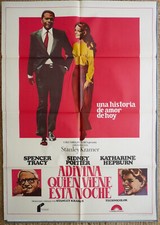 SIDNEY POITIER GUESS WHO'S COMING TO DINNER movie poster Spain '76 TRACY/HEPBURN