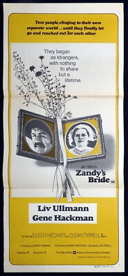 ZANDY'S BRIDE Original Daybill Movie poster Liv Ullmann Gene Hackman