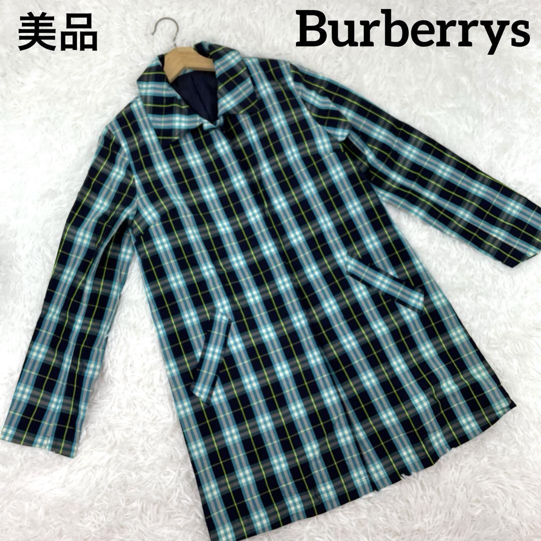 Burberry Blue Label Trench Coat Nova Check Nylon Size 38 For Women