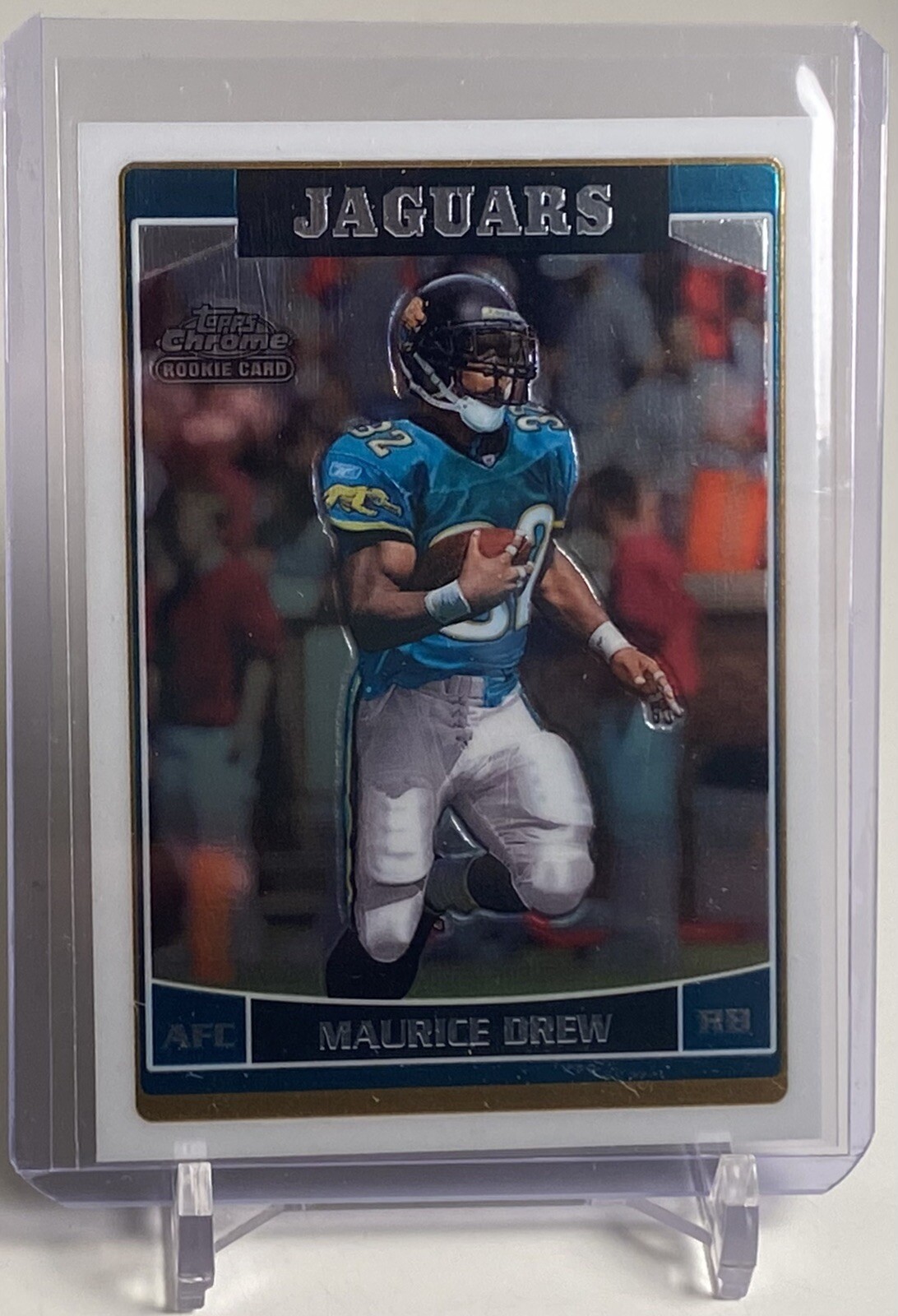 2006 TOPPS CHROME MAURICE DREW ROOKIE RC CARD #247 JAGUARS W/TOP LOADER 🏈