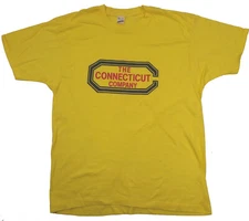 The CONNECTICUT COMPANY vintage t shirt 1980's Screen Stars XL Yellow Tee