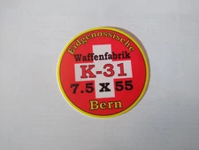 K-31 Swiss decal ( red)