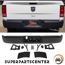 Black Rear Step Bumper Assembly Wo Sensor Holes For 2009-2018 Dodge Ram 1500 Black Rear Step Bumper Assembly Wo Sensor Holes For 2009-2018 Dodge Ram 1500
