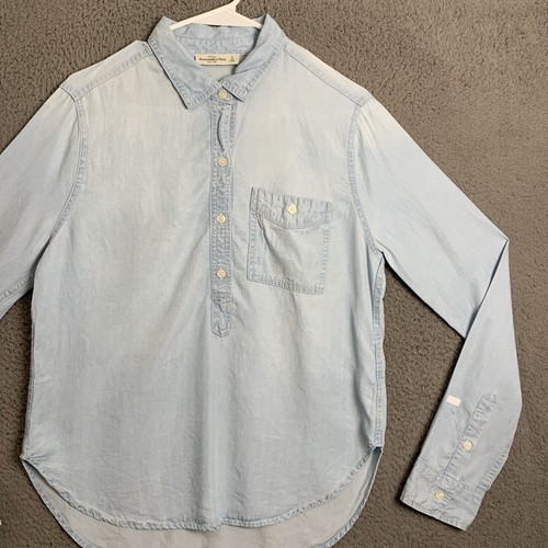 Abercrombie & Fitch Shirt Womens Small Long Sleeve Collared Button Blouse Top - Picture 3 of 13
