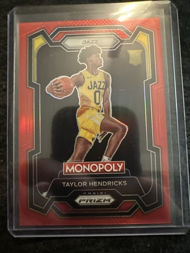 2023-24 Panini Prizm Monopoly Taylor Hendricks Red /99 Rookie Utah Jazz SSP #86