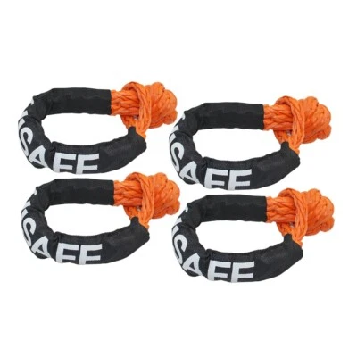 INDUSAFE 4 PCS 1/2'' X 22'' Soft Shackle Recovery Rope Straps for Off-Road Sailing Trucks