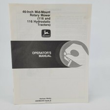 John Deere 46-Inch Mid-Mount Rotary Mower 116 Tractors Owner Operator's Manual