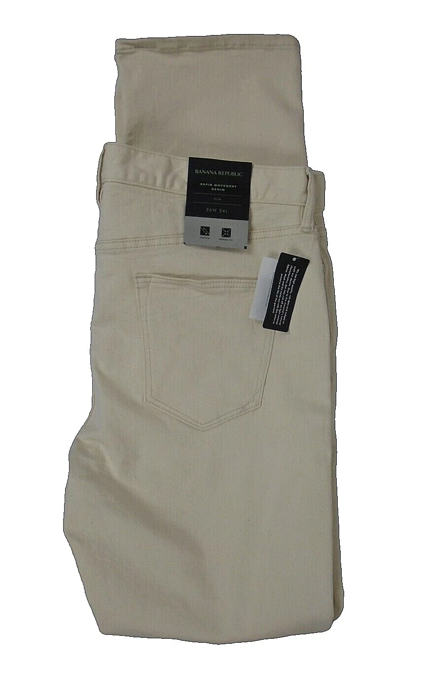 Vaqueros Blanco Algodón Banana Republic para hombres