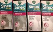 4 VICKS Sinex Severe 12HR 1/2 Sinus Nasal Congestion Pressure Moisturizing Spray