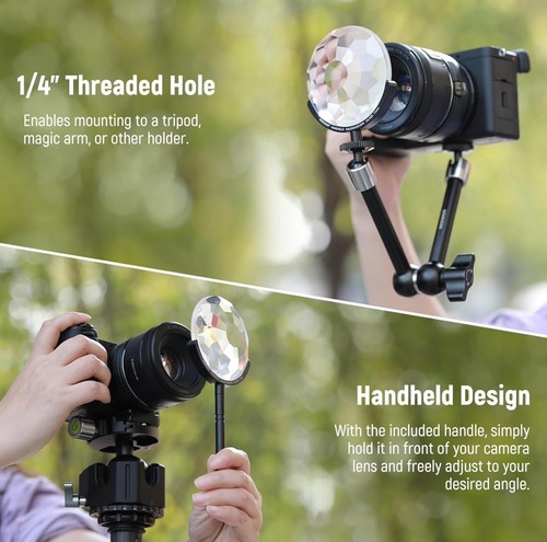 NEEWER 77mm Kaleidoscope Prism Photography Crystal Glass Effect Lens Filter - Picture 7 of 10
