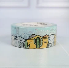 SPARKLER Silver The Four Biomes Emoti 18mm Washi Tape TheCoffeeMonsterzCo TCMC