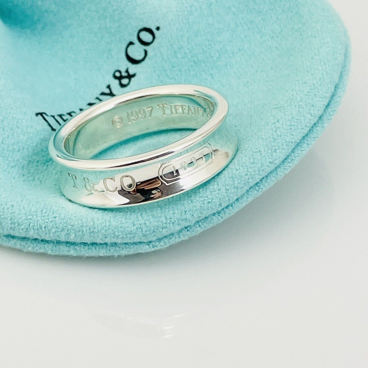 Size 9.5 Tiffany & Co 1837 Ring Concave Unisex in Sterling Size 9.5 Tiffany & Co 1837 Ring Concave Unisex in Sterling