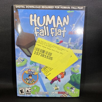 Human Fall Flat PC DVD-Rom Software With Bonus Bomber Crew Game *FACTORY SEALED*