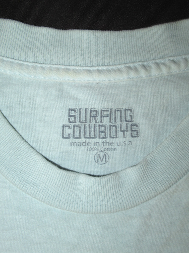 Surfing Cowboys Making waves Malibu Pre-Faded Surf t-Shirt size M Blue shirt - Picture 3 of 6