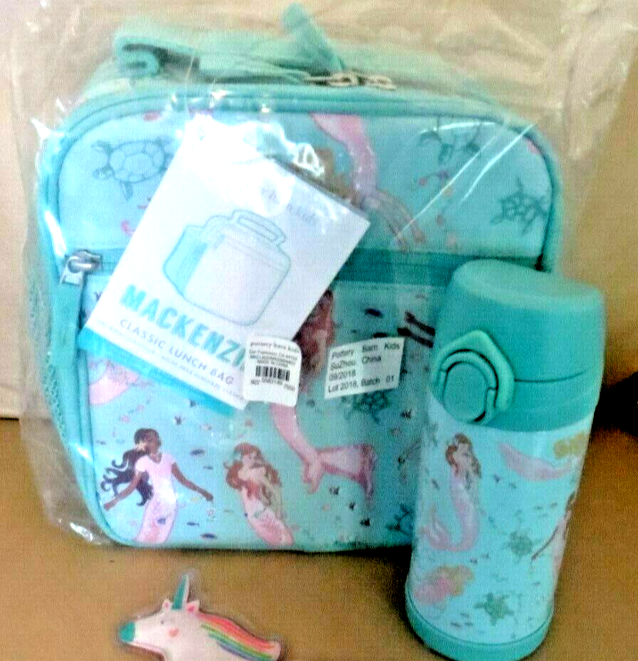 PONY Pottery Barn School Disney LUNCH BOX BAG Sirena principessa + set BOTTIGLIA ACQUA 