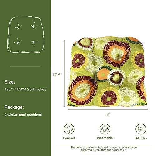 Patio Tufted Seat Cushion for Outdoor Furniture, Set of 2, Olefin Coral