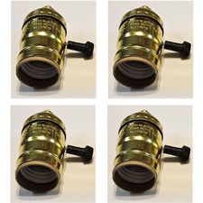 4PK 3way Lamp Socket Replacement Ul Listed E26 Incandescent Lamp Holder For Tab