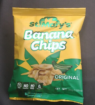 St Mary's Original Banana Chips 30g (6 pks) Jamaican Snack St Mary's Original Banana Chips 30g (6 pks) Jamaican Snack
