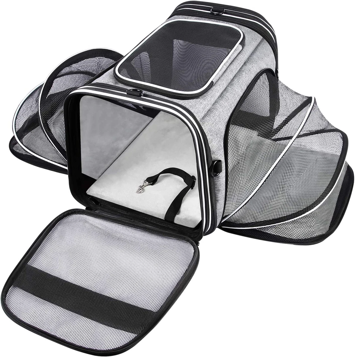 TSA Airline Approved Soft Sided Pet Carrier Top Loading 4 Side