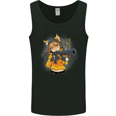 Anime Gun Girl Herren Trägershirt Tank Top