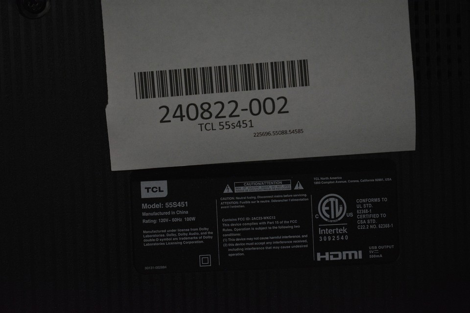 TCL 55S451 POWER SUPPLY 40L12DH4PWD1CG eBay