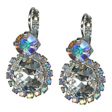 Mariana Earrings Shimmering AB Clear Austrian Crystals My Treasures Coll.