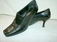 Etienne Aigner Heels-- Square Front --Black --6 M-- Good Condition 1990's