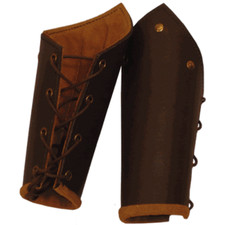 Leather Arm Guard Set of Faux Brown- One Size Halloween full wearable costume