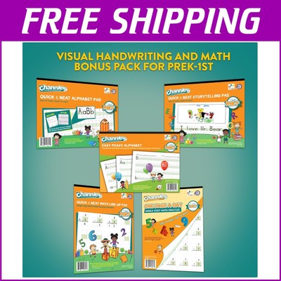 Comprehensive Visual Handwriting & Math Workbook Set for Pre-K - 1st Grade Kids