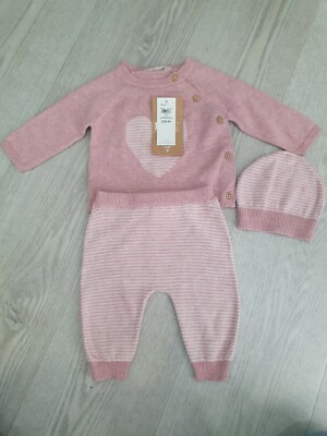 M&Co Newborn Baby Mädchen 3 teiliges Set 0-3 Monate