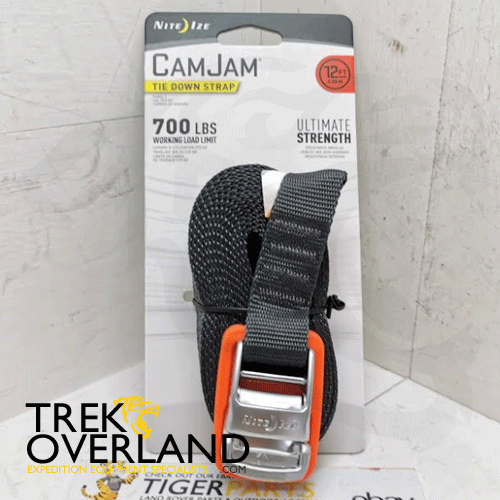 CamJam Tie Down Cargo Strap 12ft - Nite Ize - CJWR12-09-R6 - Picture 1 of 7