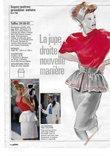 PRIMA patron JUPE DROITE  34, 38, 42