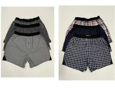 New 3 Pcs Men's STRETCH WOVEN Boxers 95% Cotton / 5% Spandex ~  S  M  L  XL