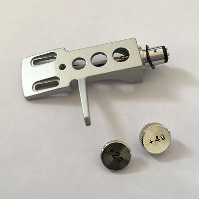 Analogis Headshell Silber SME 65mm 9g incl Kabel + Zusatzgewichten 2g + 4g 22023