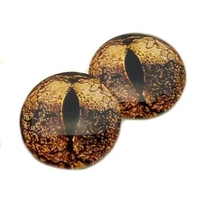 Pair Realistic Bullfrog Glass Eyes Jewelry Dolls Taxidermy Flatback Cabochons