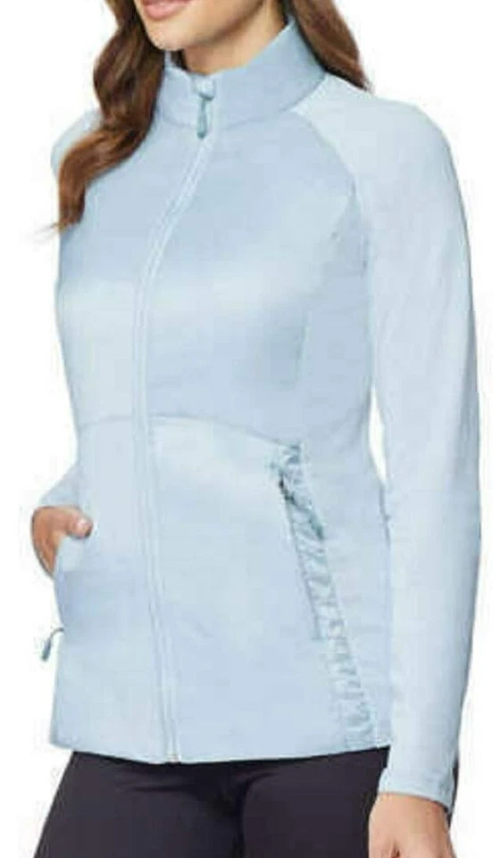 *NWT* 32 Degrees Womens Mixed Media Lightweight Jacket (Blue Fog,M) - Image 4 of 4