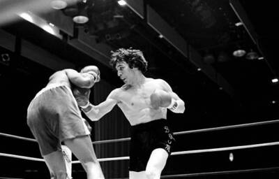 Ray Mancini Lands A Punch V Norman Goins 5 Old Boxing Photo
