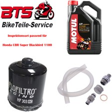 Set 4L Oil, Filter, Drain Plug Fits Honda CBR Super Blackbird 1100 38
