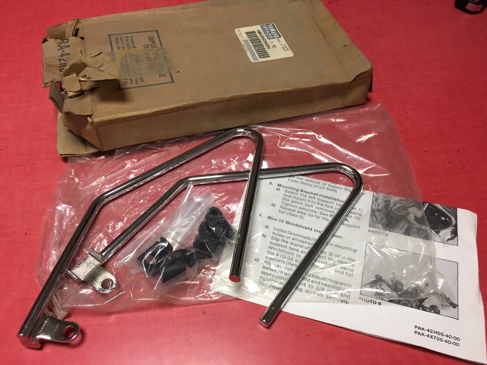 Kit support pare-brise Yamaha ABA42H054000 finition premium pour Virago XV1000 XV750