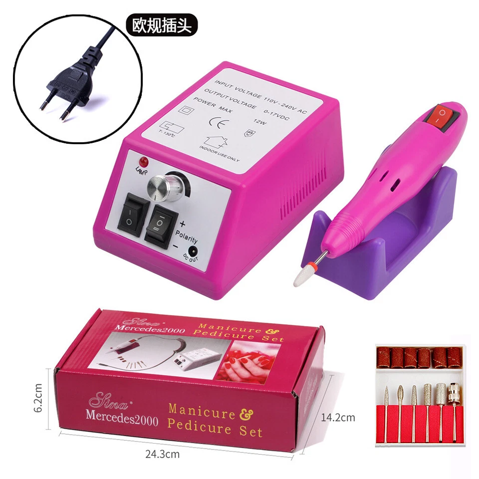 New Electric Nail File Drill Manicure Machine Art Acrylic Pedicure Tool Set - Image 2 of 4