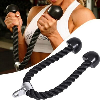Tricep Rope Pull Down Attachment Gym Cable Arm Exercise Fitness Body  Building