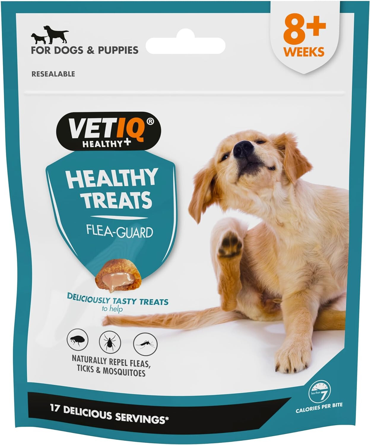 VETIQ HEALTHY TREATS FLEA GUARD DOG PUPPY TREATS WITH REAL TURKEY B VITAMINS 70G