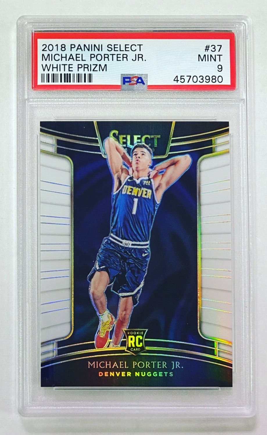 2018-19 Select Michael Porter Jr. White Prizm Concourse /149 PSA 9 Rookie RC #37