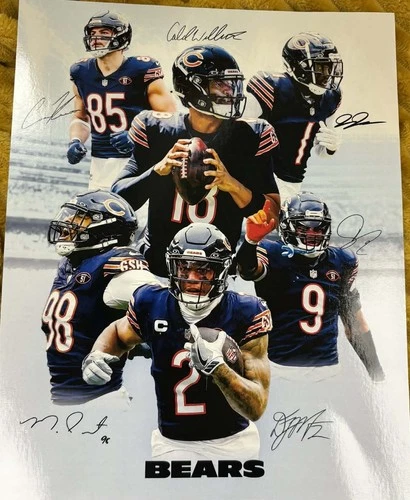 Chicago Bears – Laser-Signed Multi-Player Photo