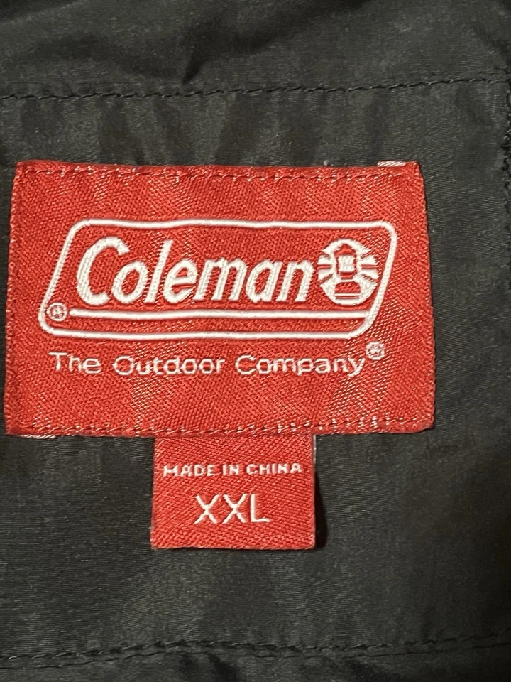 Chaleco Acolchado COLEMAN Imitación Gamuza Acentos Cremallera Completa Azul Marino Para Hombres Talla 2XL Forrado Foto 3 de 4